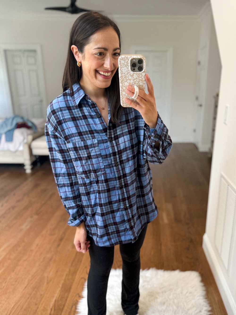 wild fable Blue Plaid Button-Down Shirt